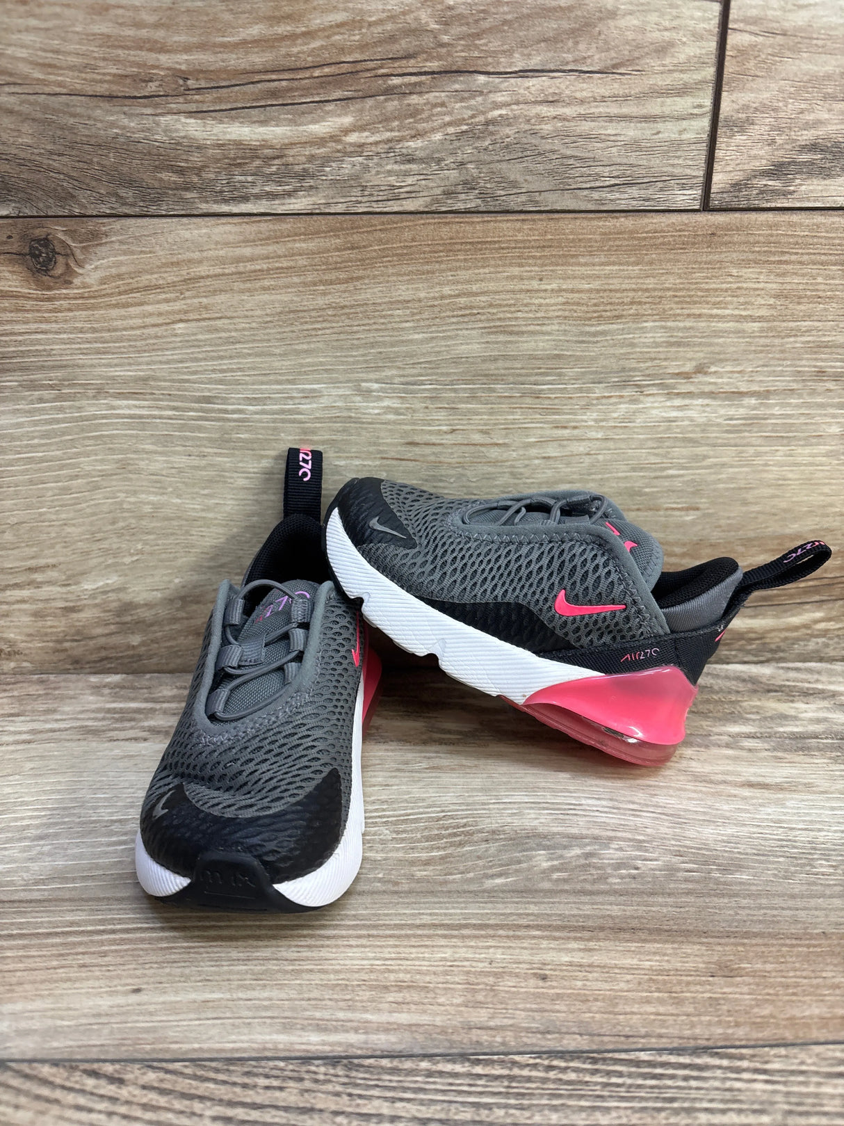 Nike Air Max 270 TD 'Grey Hyper Pink' Sneakers sz 6c