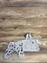 Disney Baby 2pc Sweatshirt & Joggers Set Mickey Mouse Grey sz 3/6m