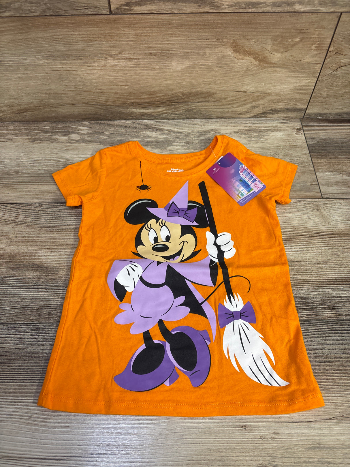 NEW Children's Place x Disney Minnie Mouse Halloween Shirt Orange sz 4T