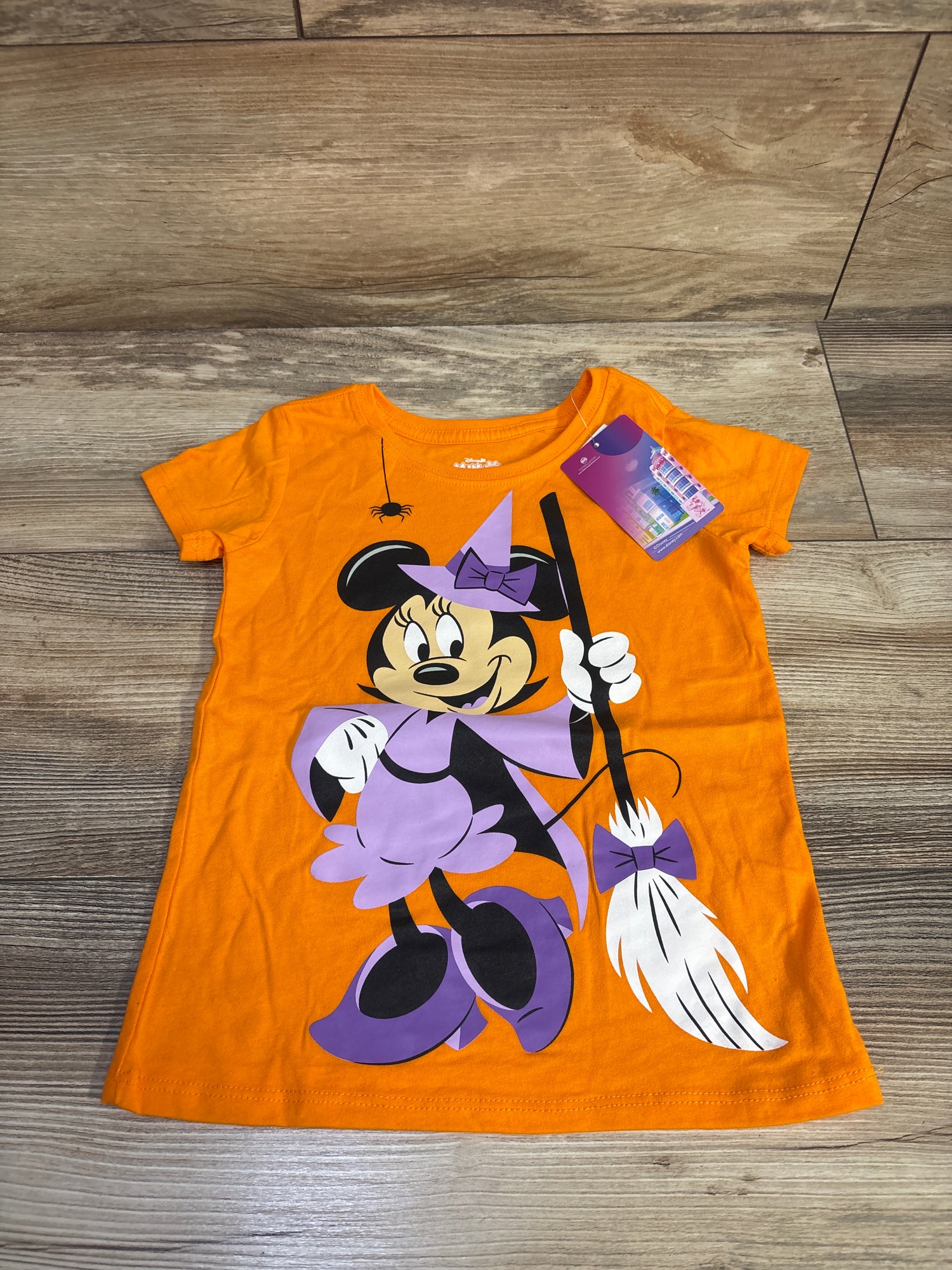 NEW Children's Place x Disney Minnie Mouse Halloween Shirt Orange sz 4T