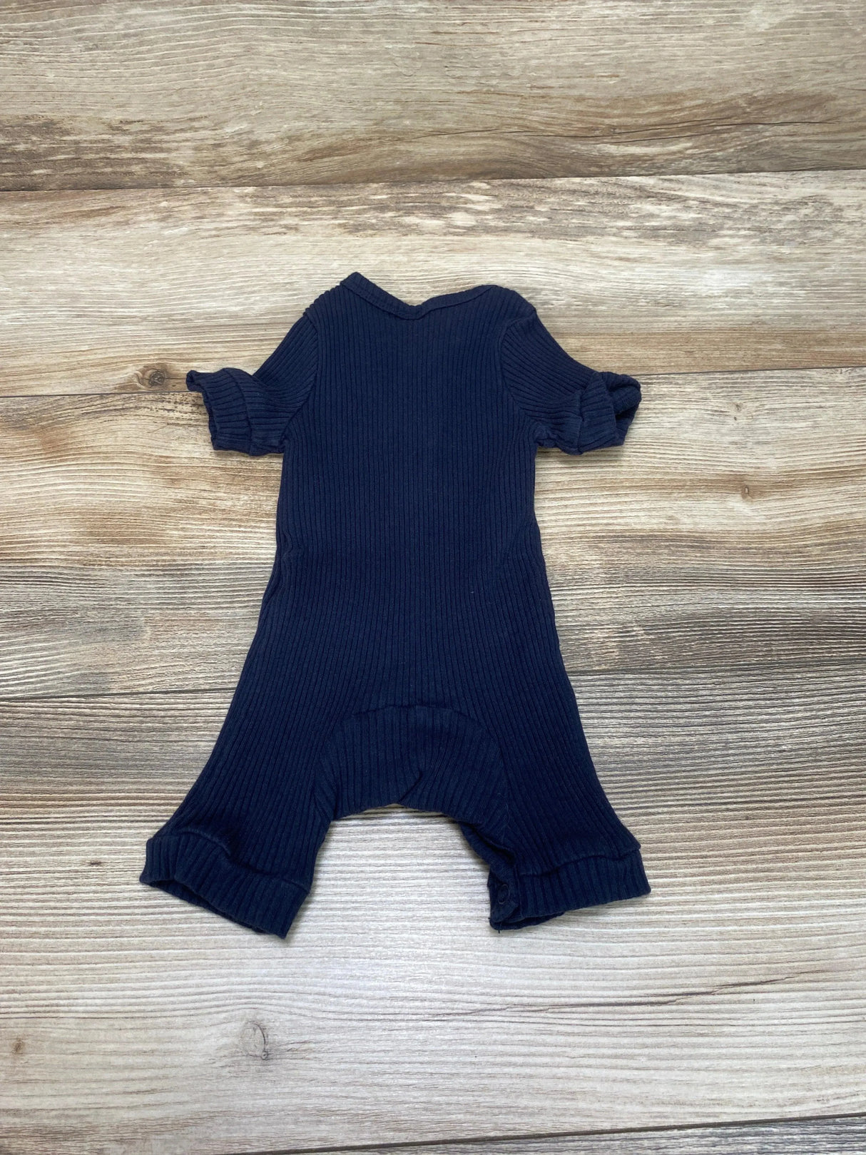 Ribbed Henley Shortie Romper Navy sz 0-3m - Me 'n Mommy To Be