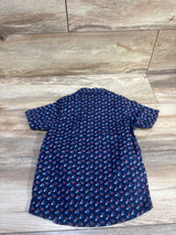 Free Planet Button Up Shirt Blue sz 2T