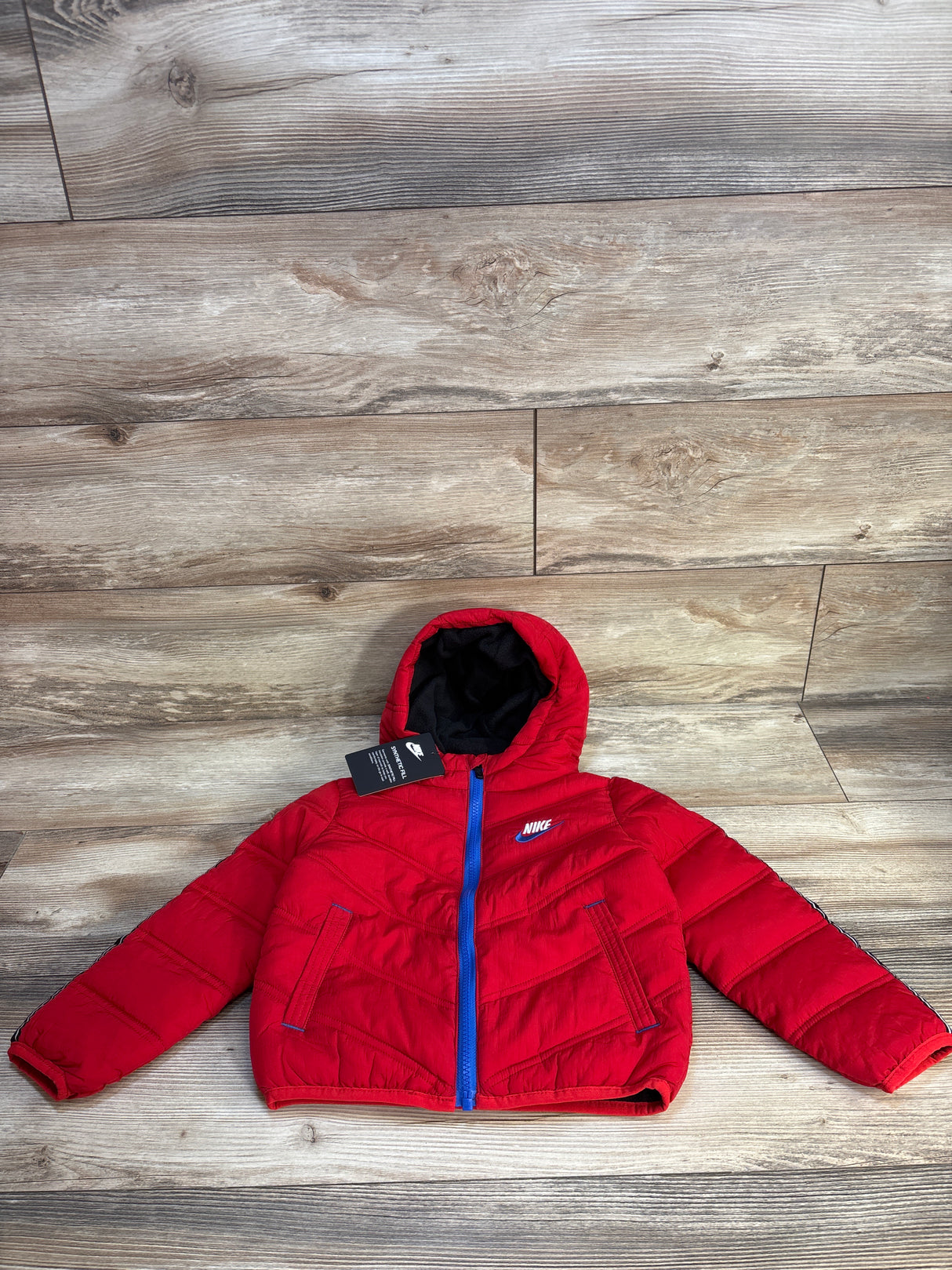 NEW Nike Futura Taped Puffer Jacket In University Red sz 3T