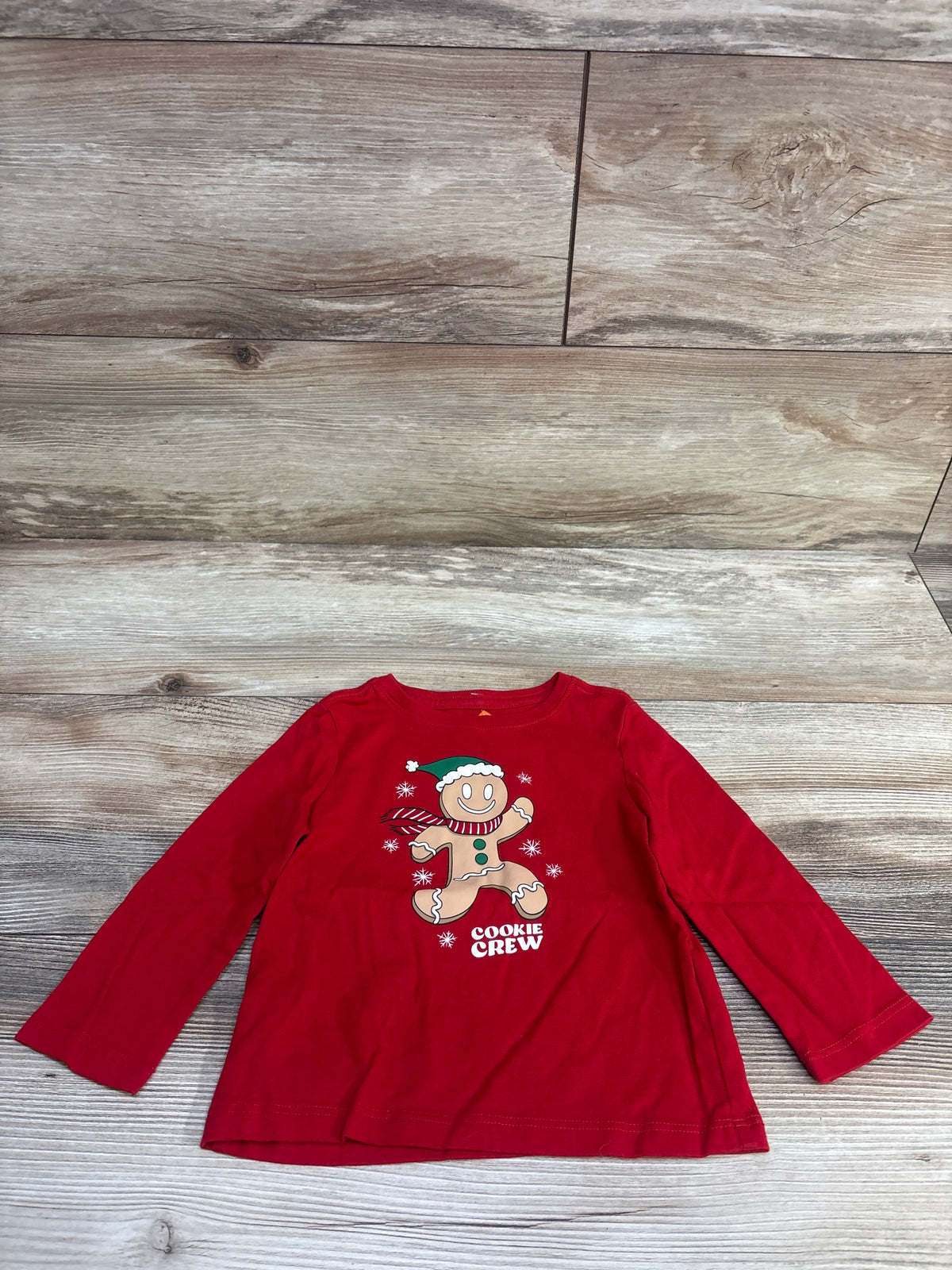 Holiday Time Ginger Bread Shirt Red sz 18m