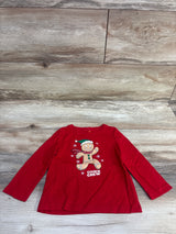 Holiday Time Ginger Bread Shirt Red sz 18m
