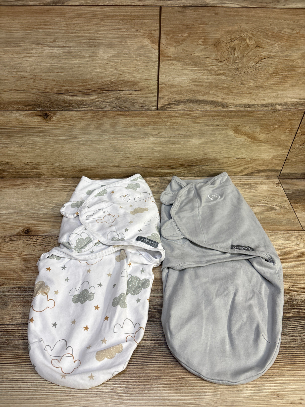Swaddle Me 2pk Swaddle Wraps Grey sz 0-3m