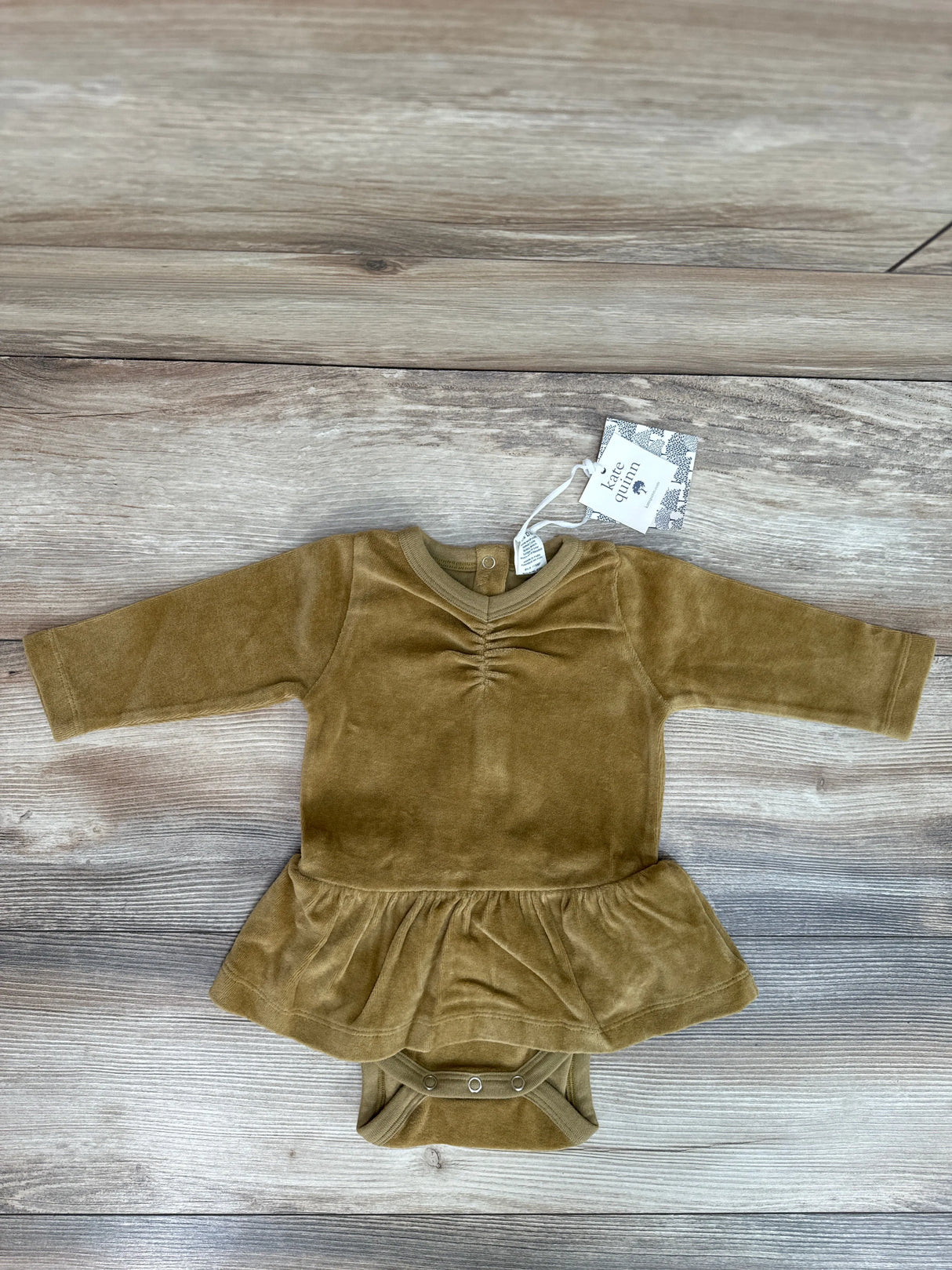 NEW Kate Quinn Velour Skirted Bodysuit Fennel sz 6-12m