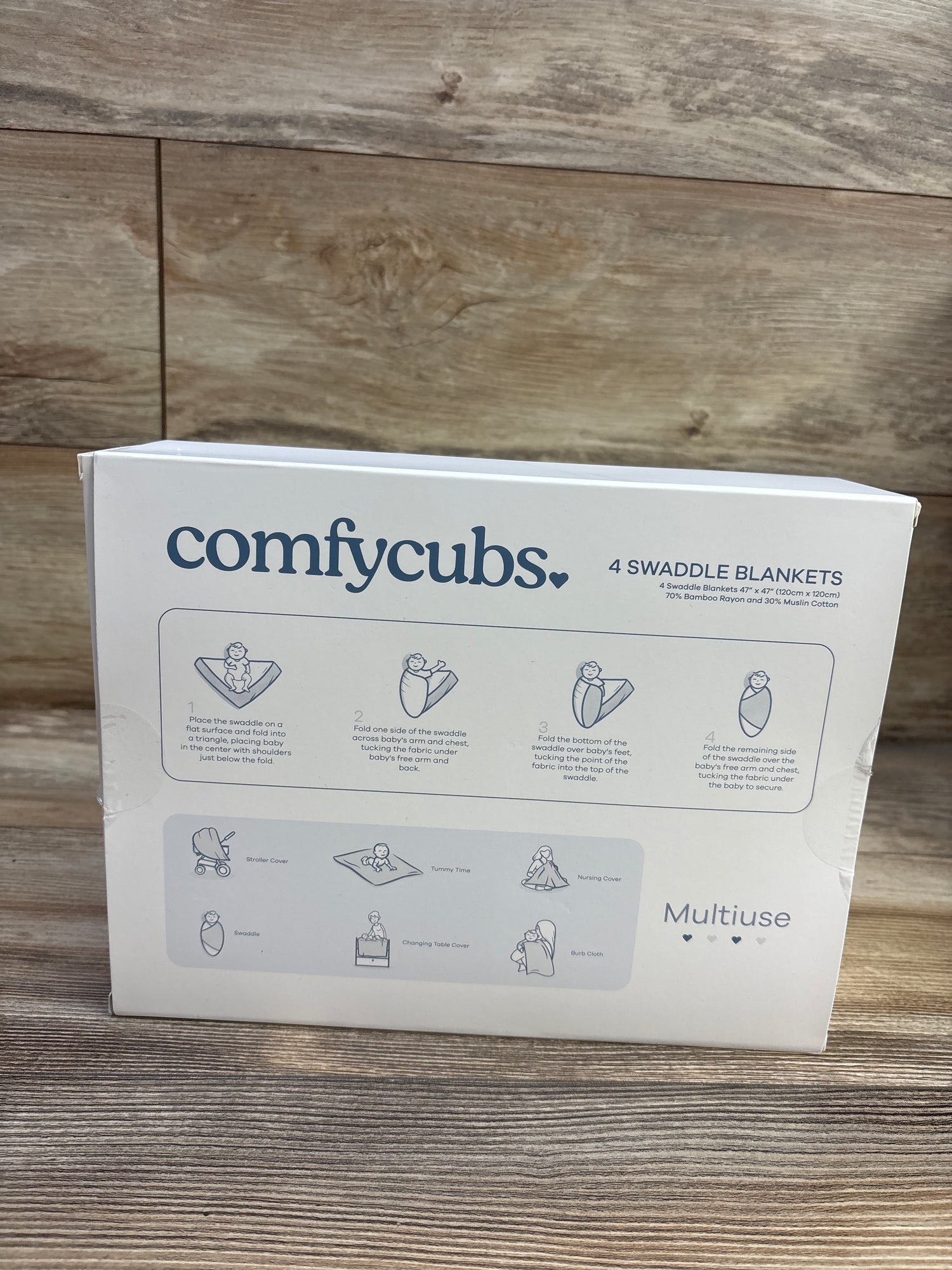 NEW ComfyCubs 4pk Muslin Swaddle Blankets