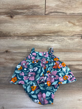 Carter's Floral Bodysuit Dress Teal sz 6m