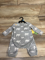 NEW Monica & Andy 2pc Bear Print Bodysuit Grey sz 3-6m