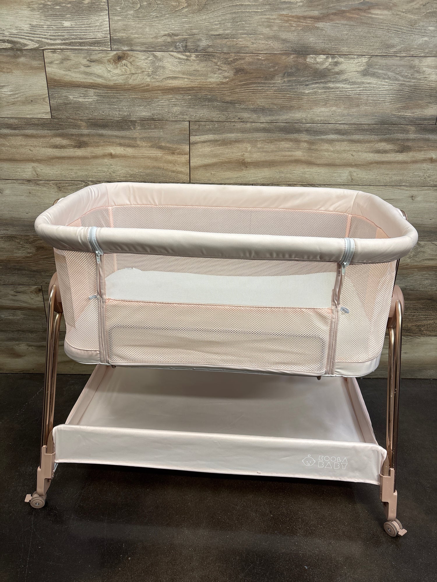 KOOLABABY Baby Bassinet Bedside Sleeper in Pink