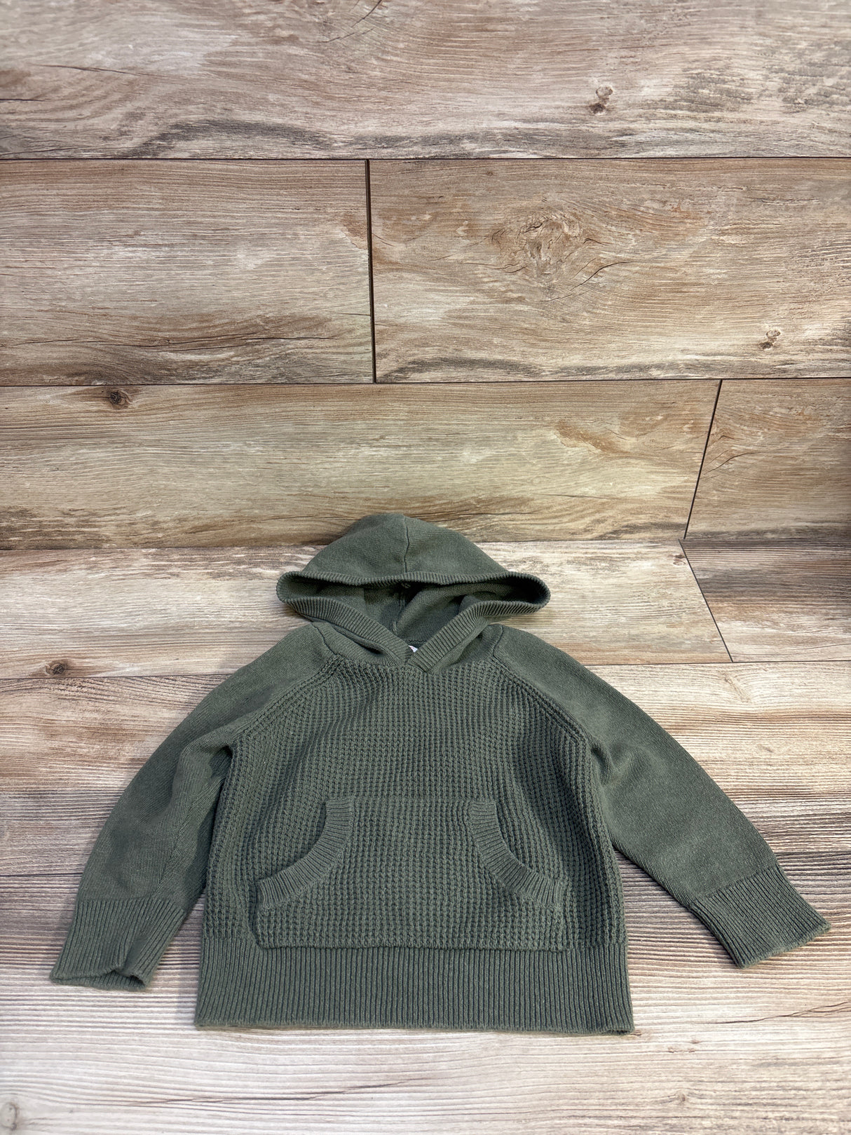 Cat & Jack Knit Hooded Sweater Green sz 2T