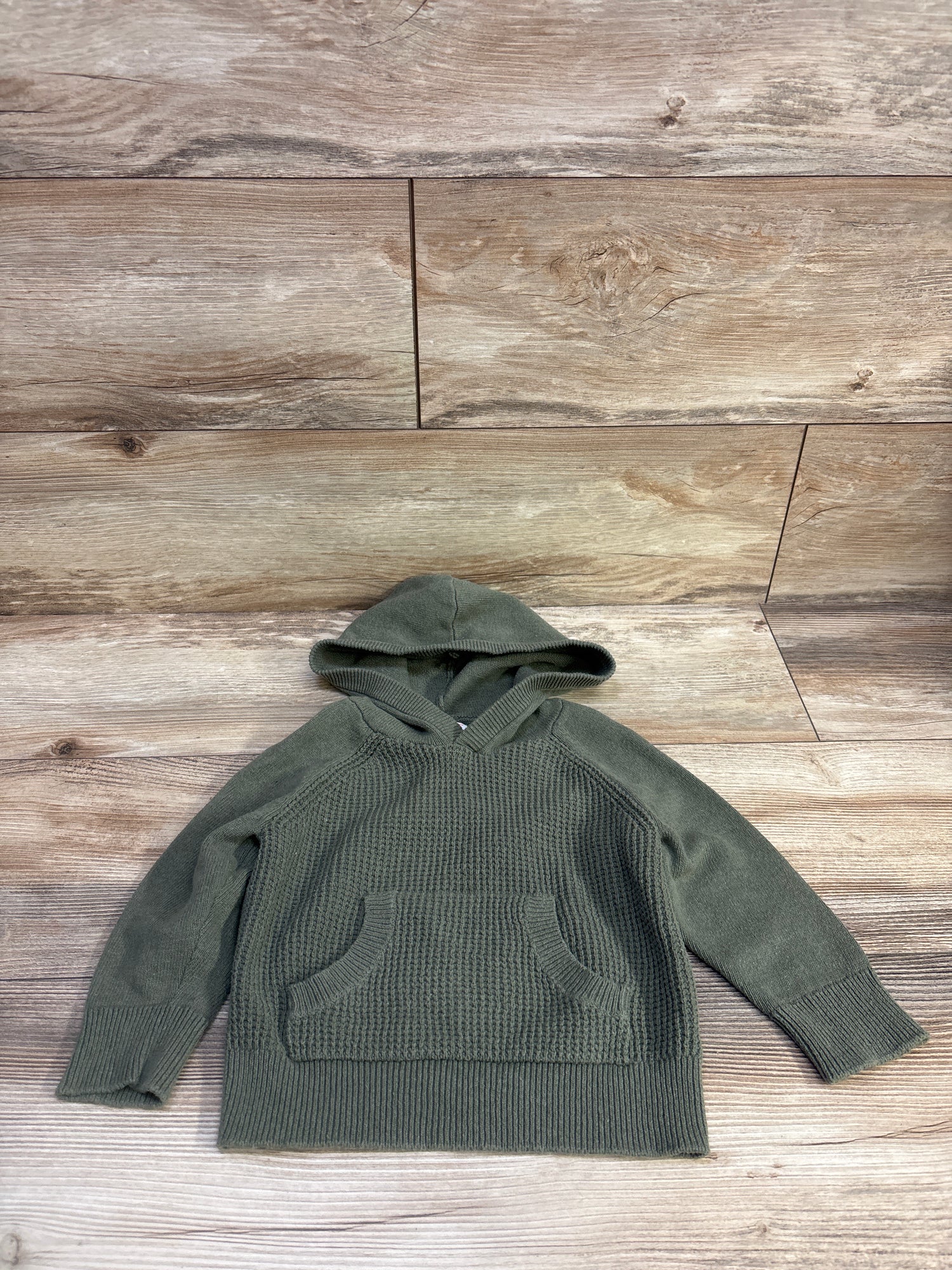 Cat & Jack Knit Hooded Sweater Green sz 2T