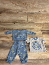 Disney Baby 3pc Buzz Lightyear Sweatshirt & Bottoms Set Light Blue sz 3-6m