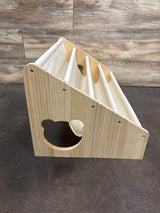 Wooden 4-Tier Sling Bookshelf with Bear Cutout