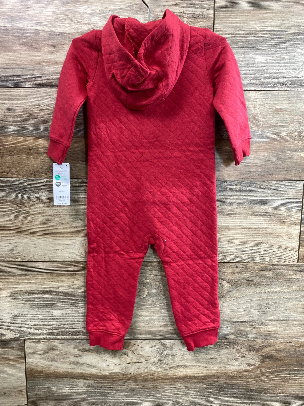 NEW Carter's Sporty Double Knit Red Jumpsuit sz 18m