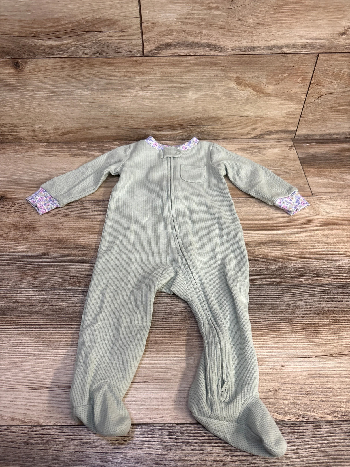 Just One You Waffle Knit Sleeper Sage sz 9m