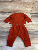 Cat & Jack 2pc Waffle Knit Shirt & Pants Set Rust sz Newborn