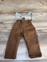 H&M Denim Suspender Pants Brown sz 9m