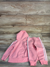 Adidas 2pc Pullover Sweatshirt & Joggers Set Pink sz 2T