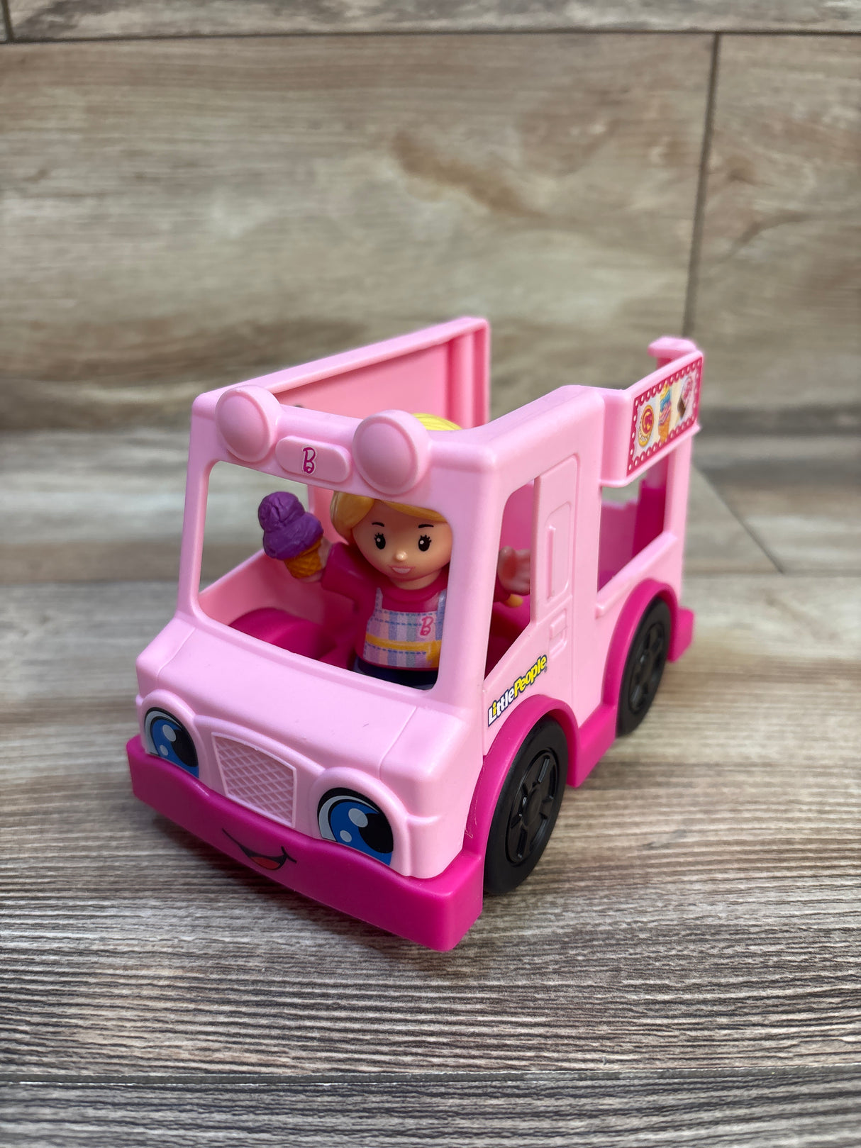 Fisher Price Barbie Little People Ice Cream Truck + Figure