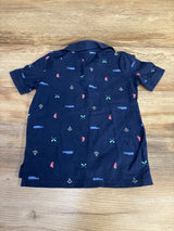 Carter's Whale Print Polo Navy sz 5T
