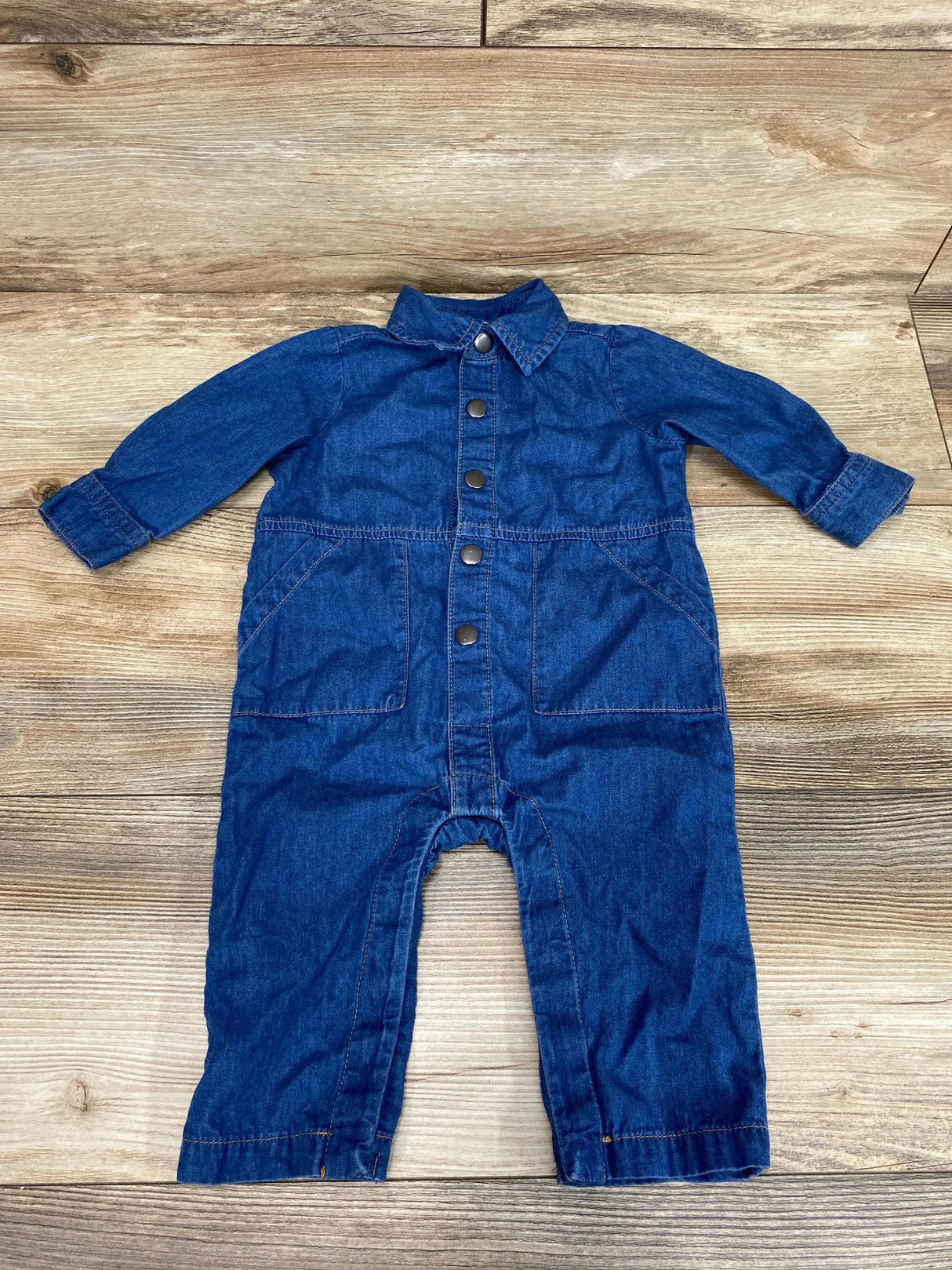 Cat & Jack Chambray Jumpsuit Blue sz 3-6m