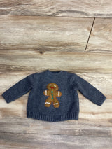 Zara Knitwear Gingerbread Man Sweater Grey sz 9-12m