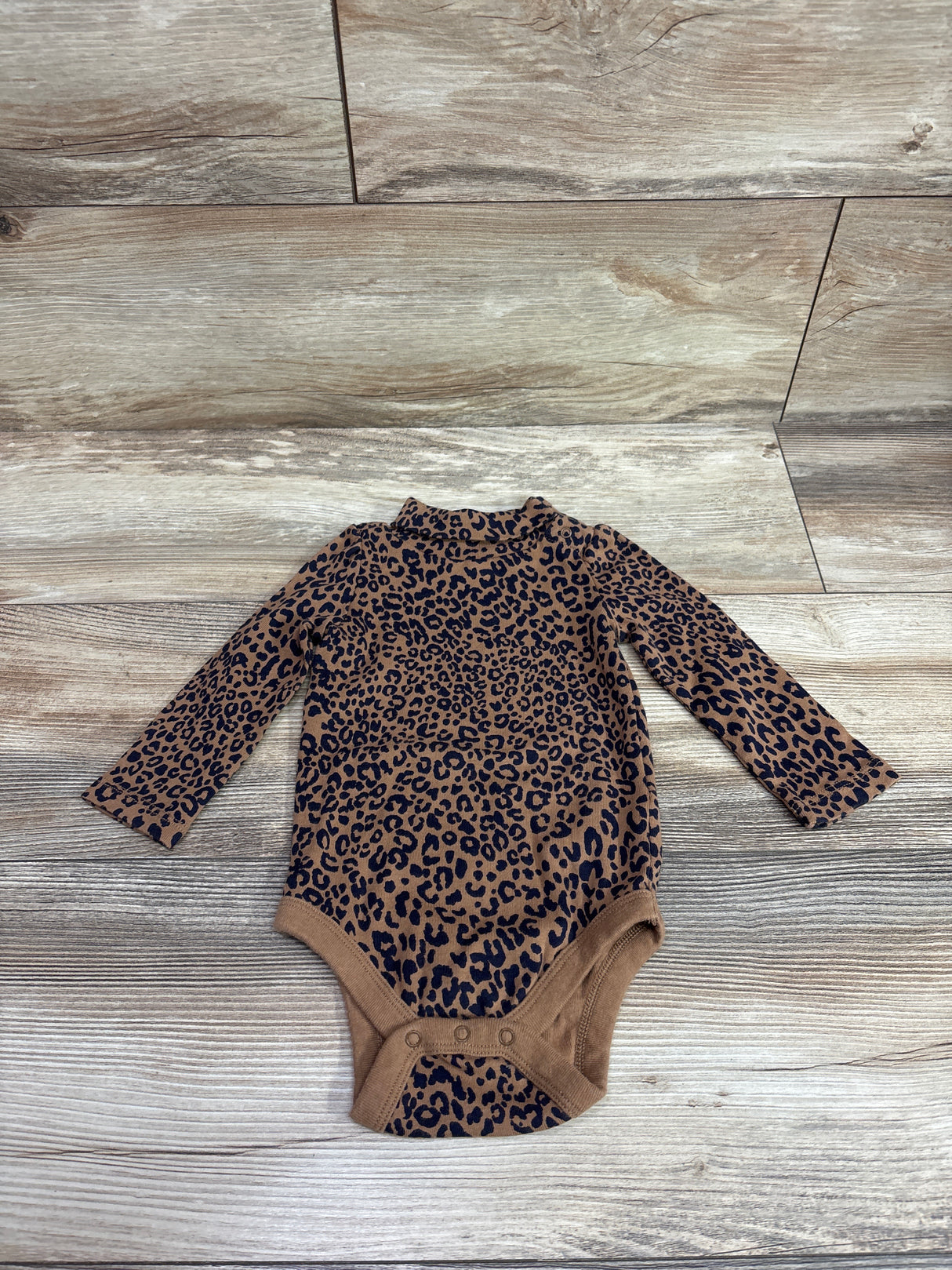 Baby Gap Long Sleeve Leopard Bodysuit Brown sz 6-12m
