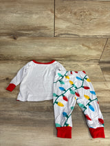 Elf On The Shelf 2pc Christmas Pajama Set White sz 12m