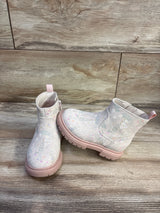 Cat & Jack Flora Zipper Boots Pink sz 7c