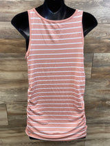 Time and Tru Maternity Striped Tank Top Peach sz Large/12-14