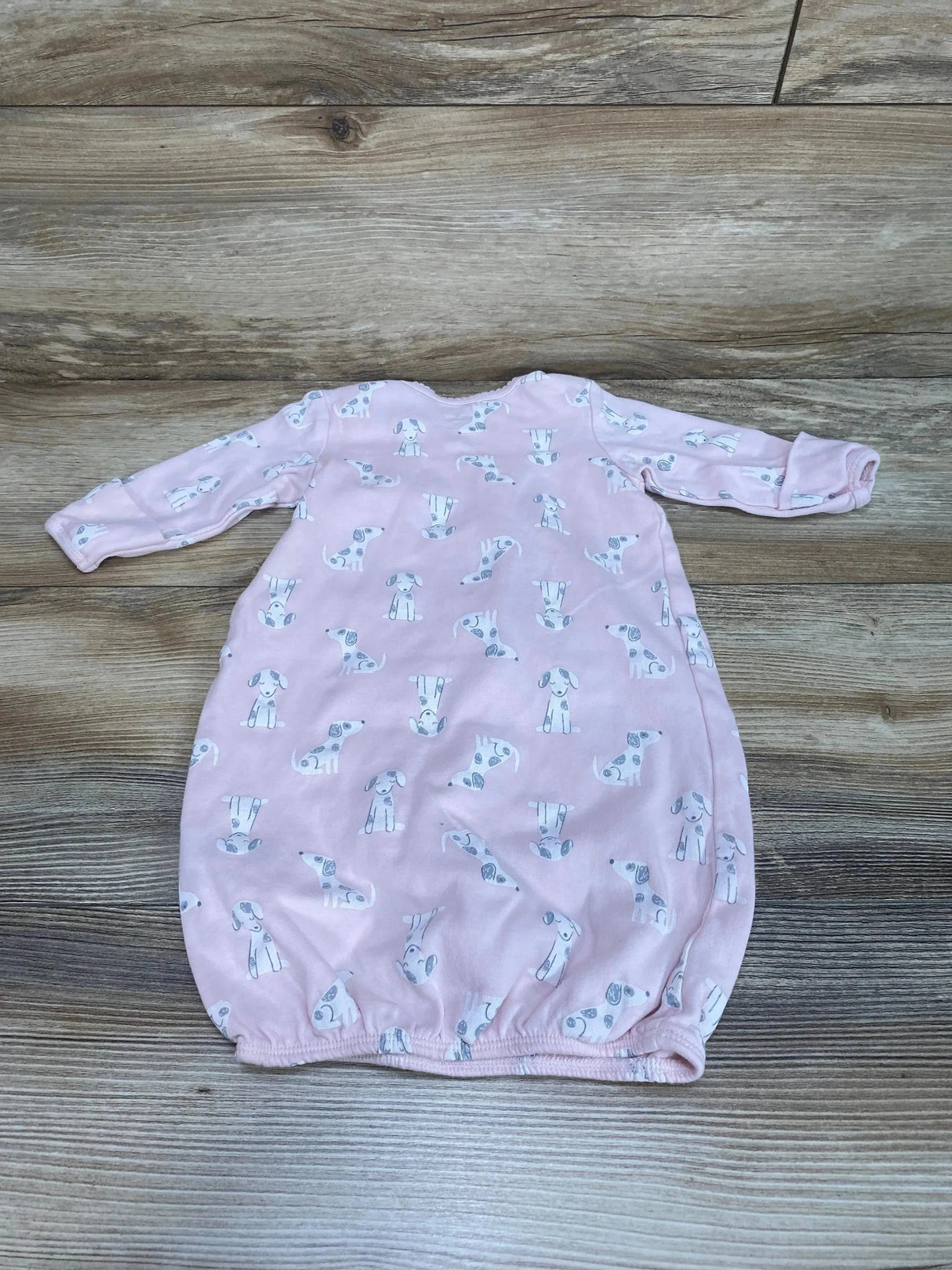 Little Me Dog Print Gown Pink sz 0-3m