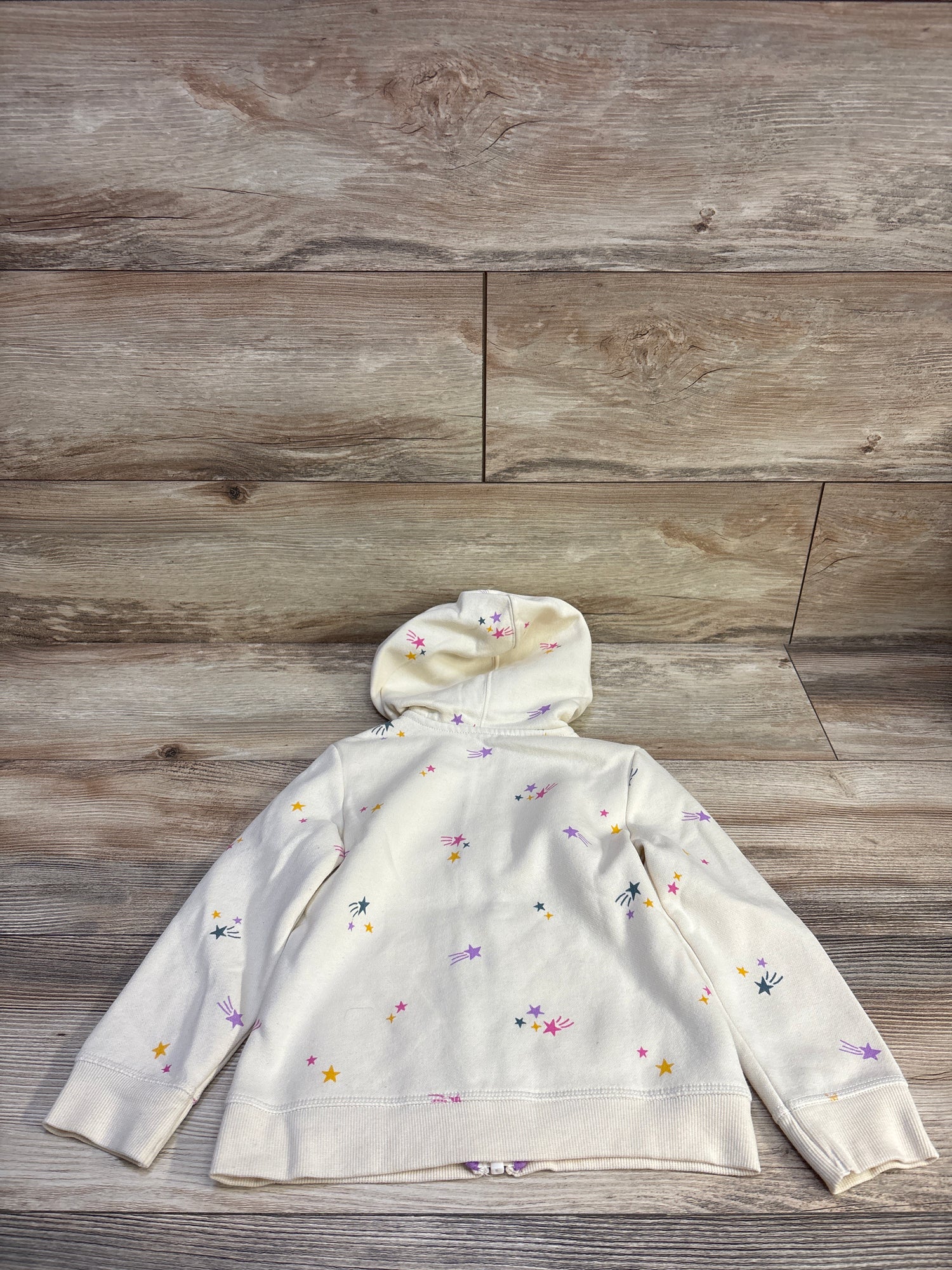 Cat & Jack Shooting Star Full Zip Jacket Cream sz 4T