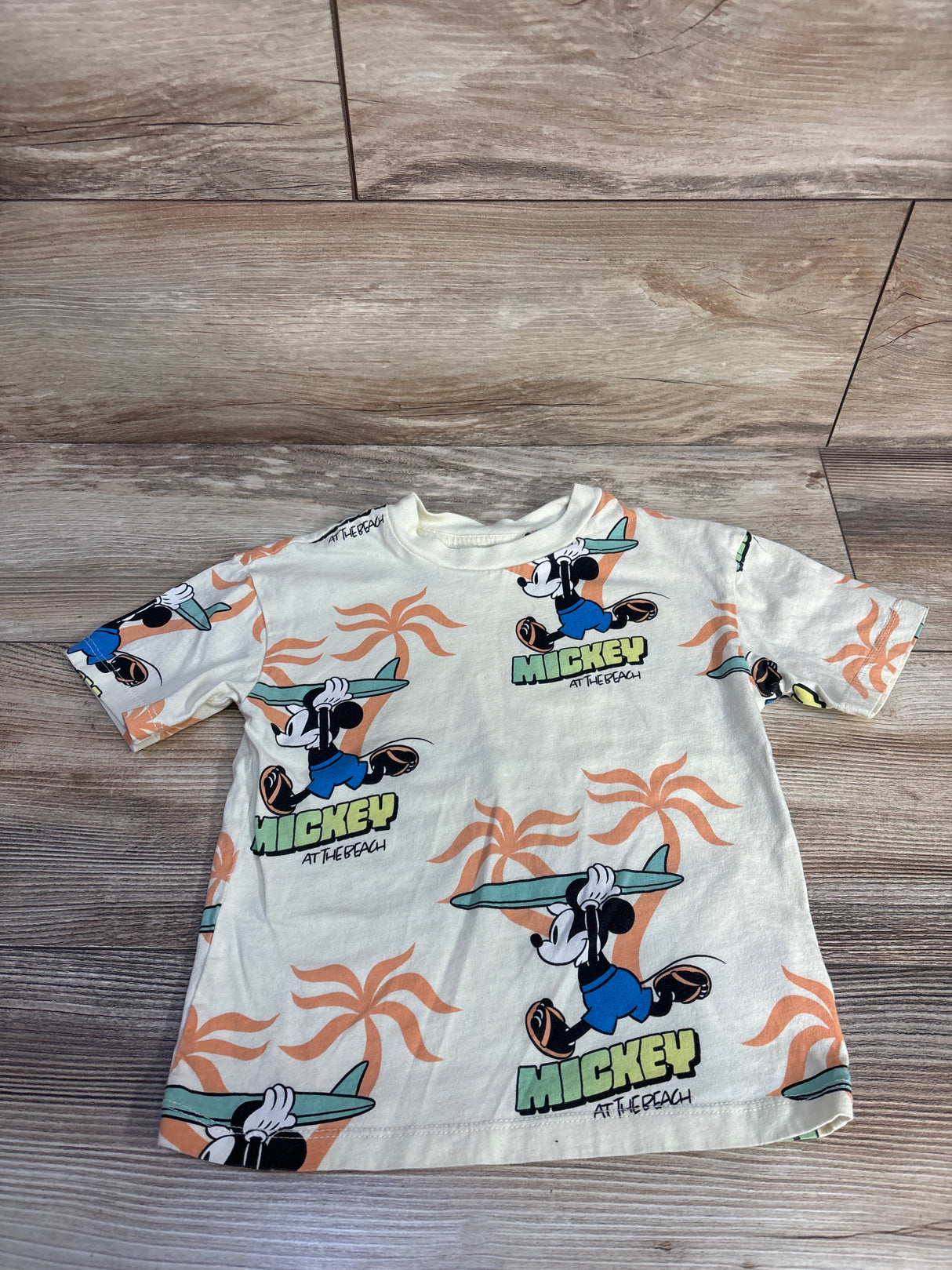 H&M x Disney At The Beach Shirt Ivory sz 3T