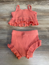 Shein 2pc Ribbed Top & Shorts Pink sz 0-3m