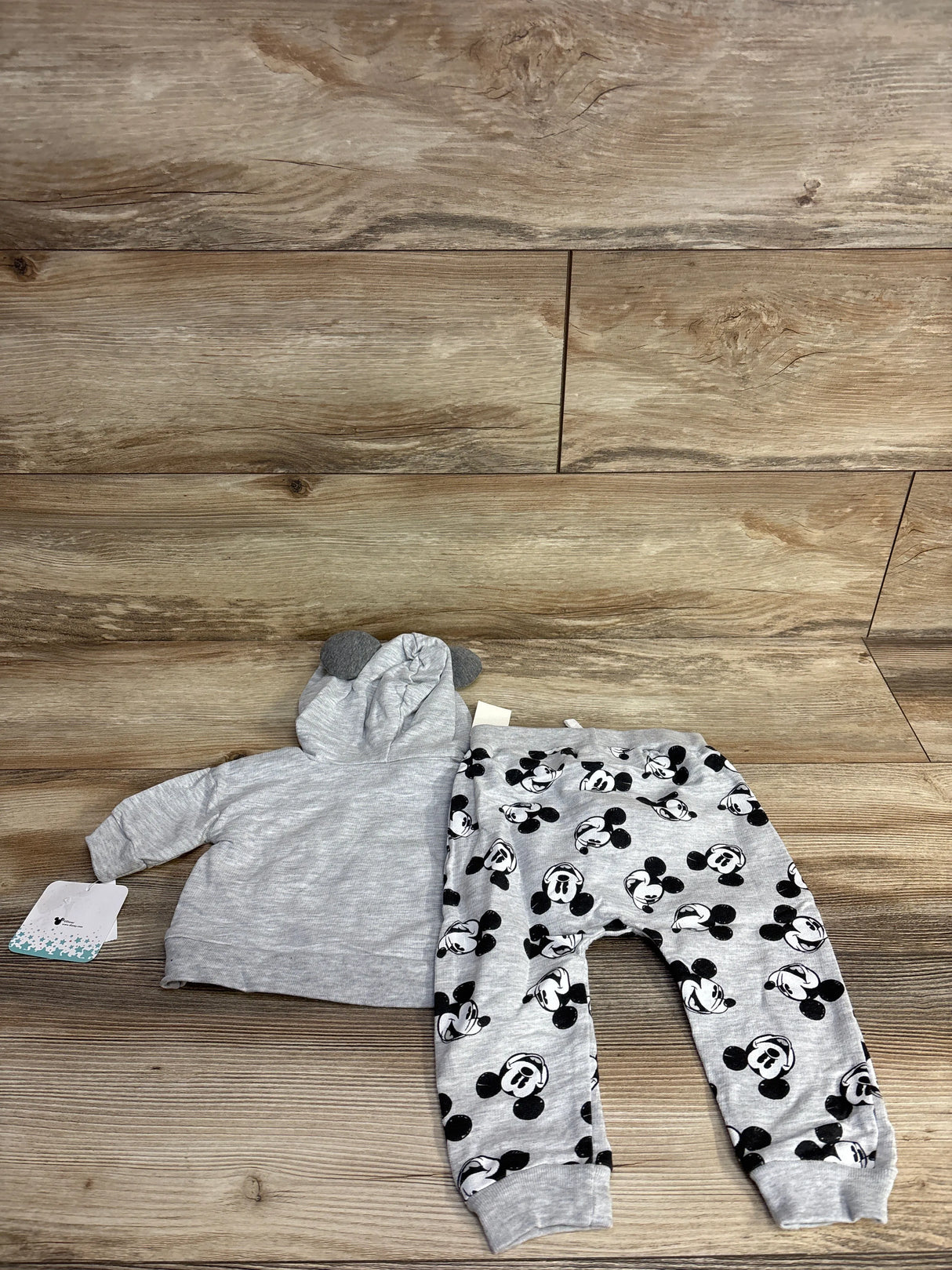 NEW Disney Baby 2pc Sweatshirt & Bottoms Set Grey sz Newborn