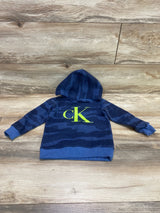 Calvin Klein Jeans Pullover Logo Hoodie Blue sz 24m