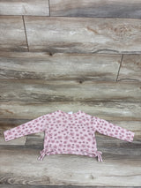 Zara Floral Waffle Knit Long Sleeve Shirt Pink sz 18-24m