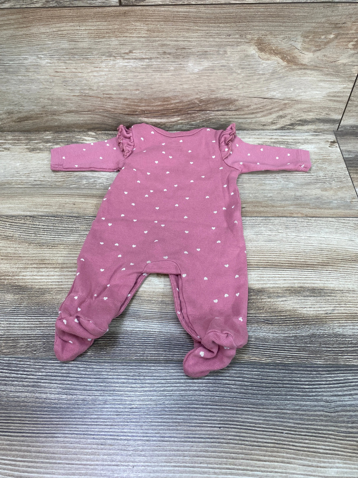 Ever & Ever Heart Print Coverall Pink sz Preemie