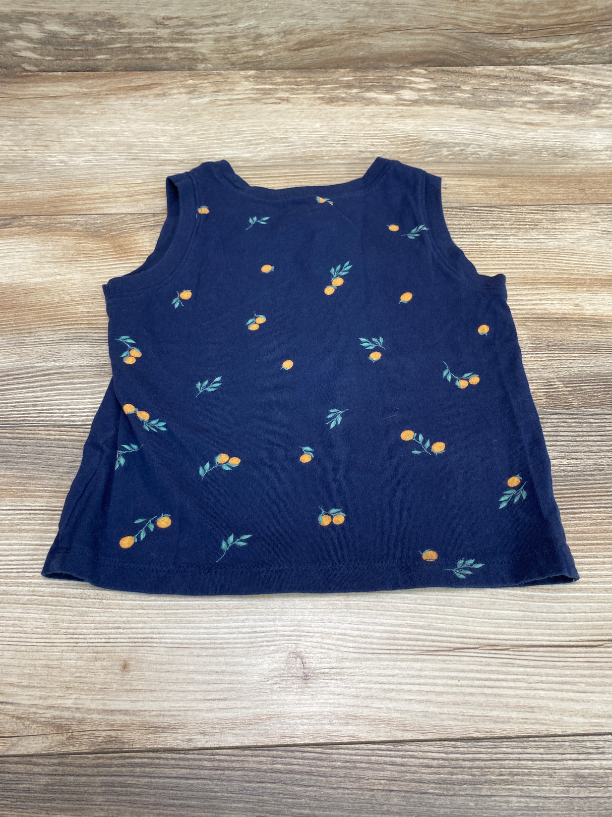 Old Navy Orange Print Tank Top Blue sz 2T