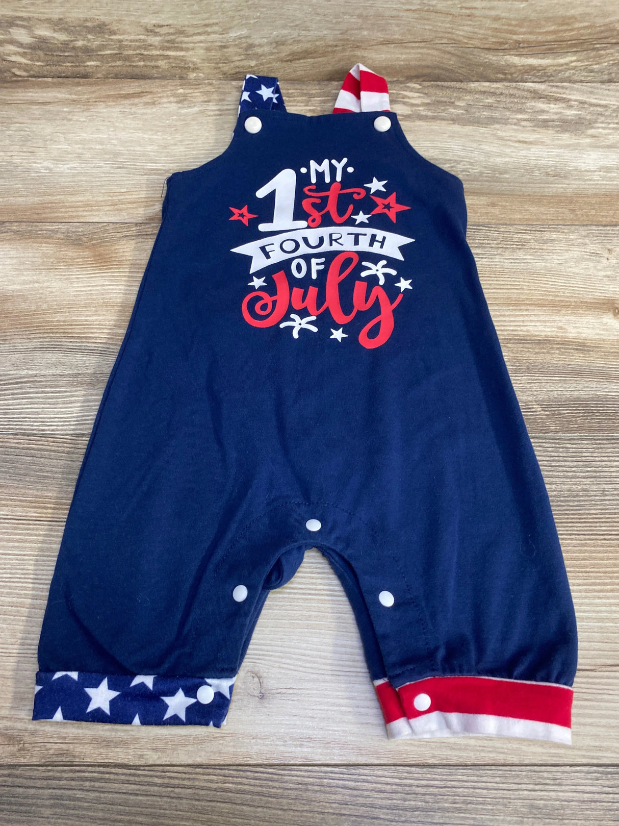 My 1st Fourth Of July Jumpsuit Navy sz 6-9m