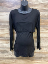 Smallshow Nursing Shirt Black sz Large - Me n Mommy To Be