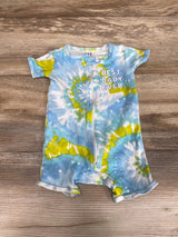 Children's Place Best. Baby. Ever. Tie-Dye Sleep Romper Blue sz 3-6m