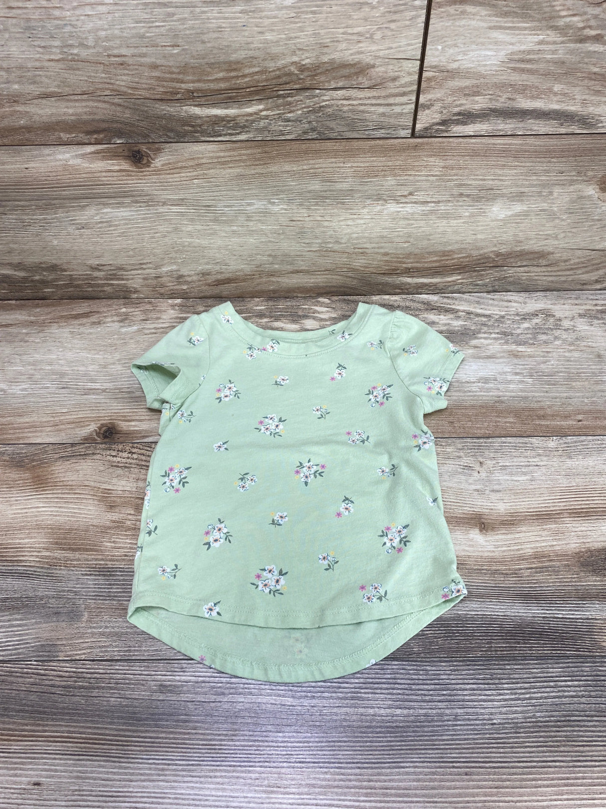 Cat & Jack Floral Shirt Green sz 18m