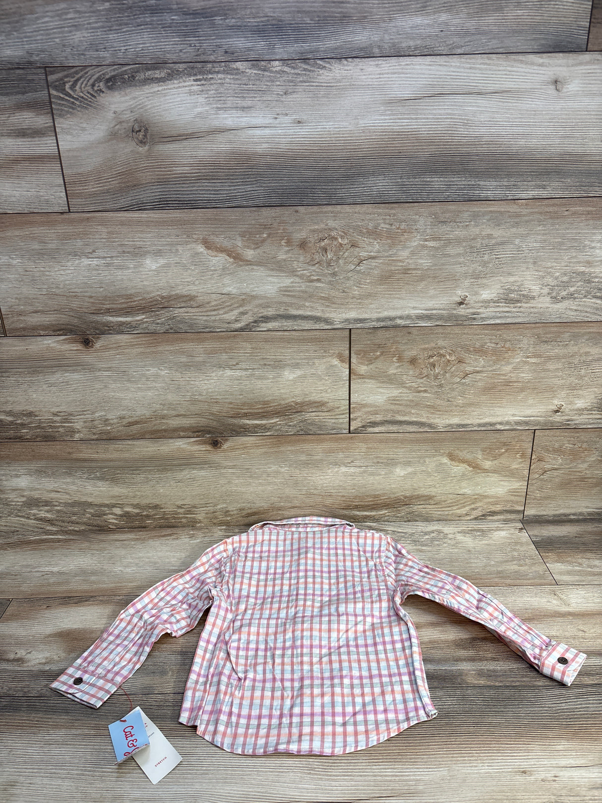 NEW Cat & Jack Long Sleeve Flannel Pink sz 4T