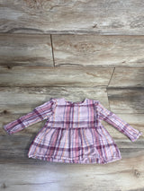 OshKosh Plaid Long Sleeve Tunic Pink sz 3T