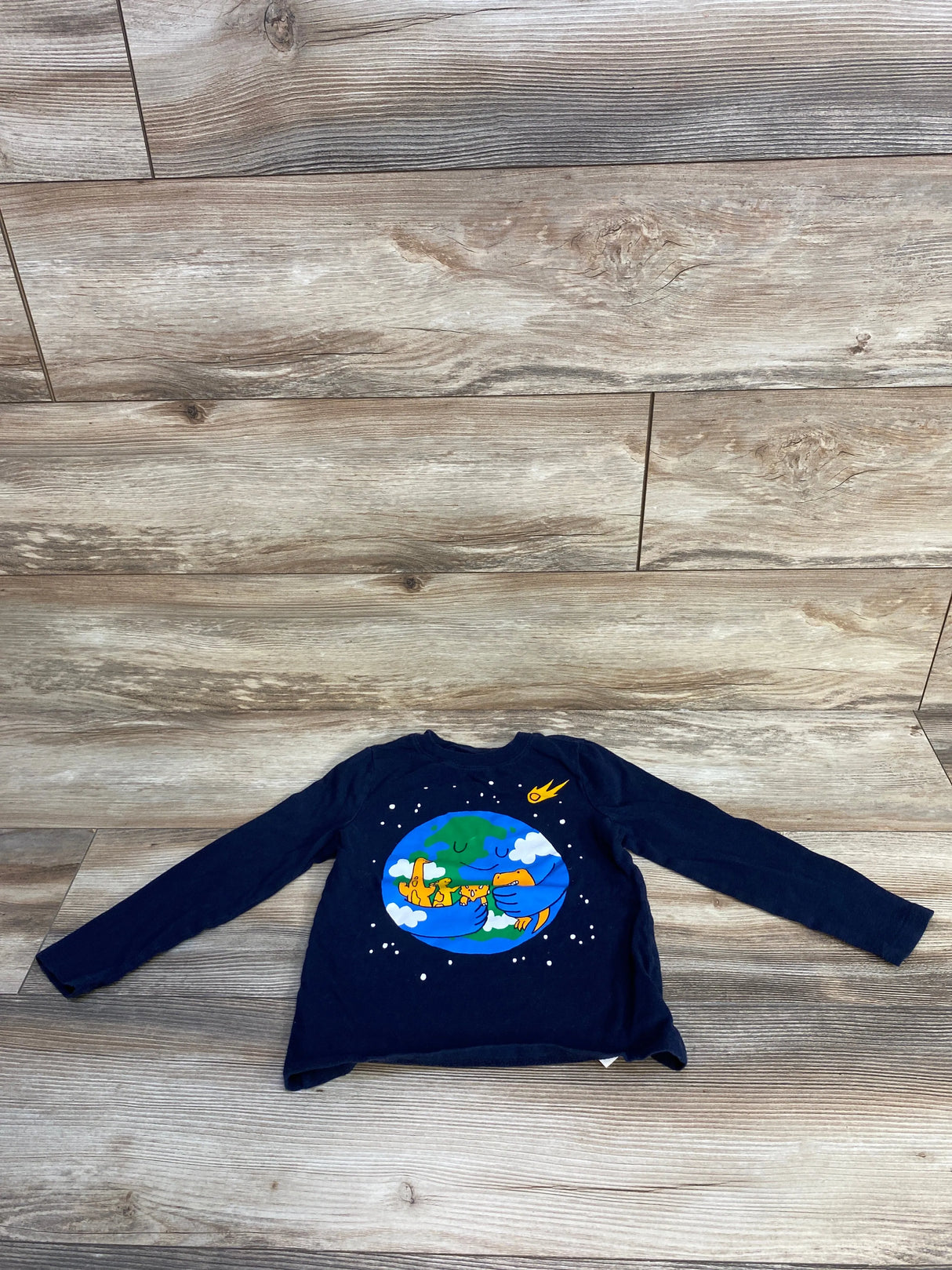 Old Navy Earth & Dinosaur Shirt Navy sz 5T