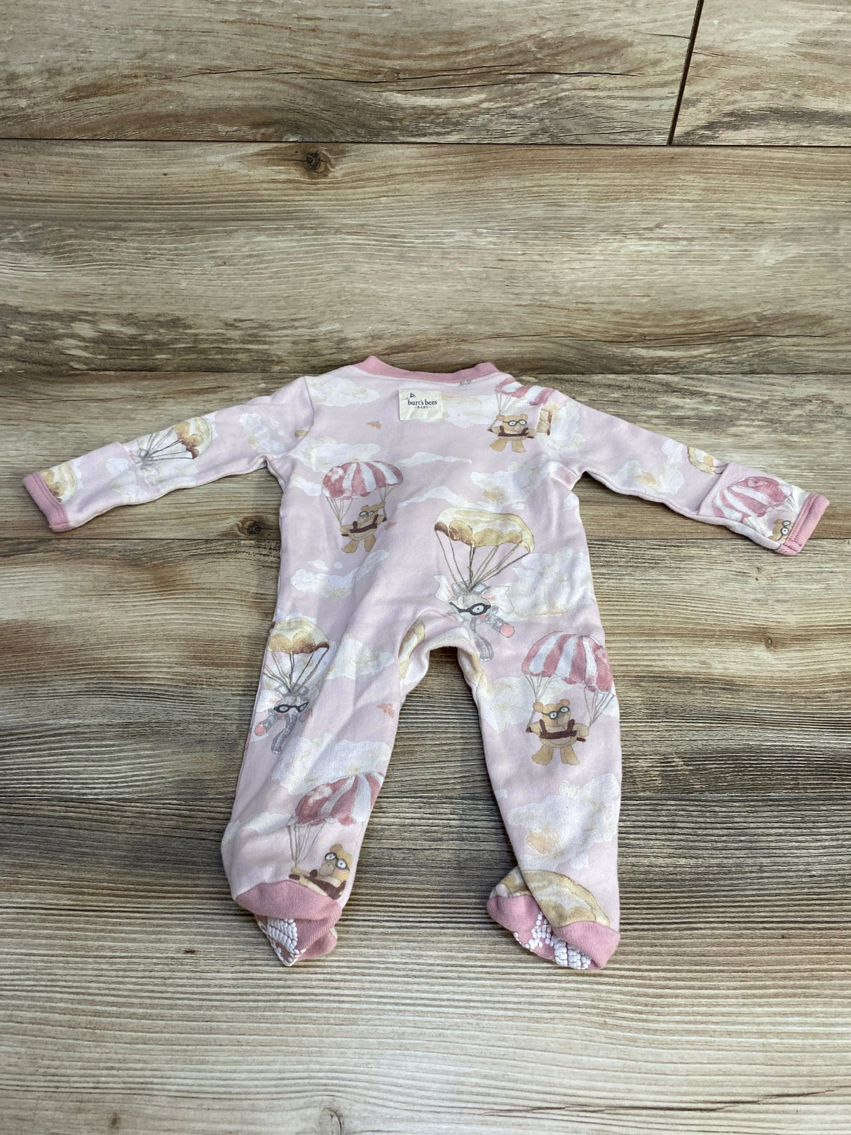 Burt's Bees Baby Organic Parachute Pals Sleeper Pink sz Newborn
