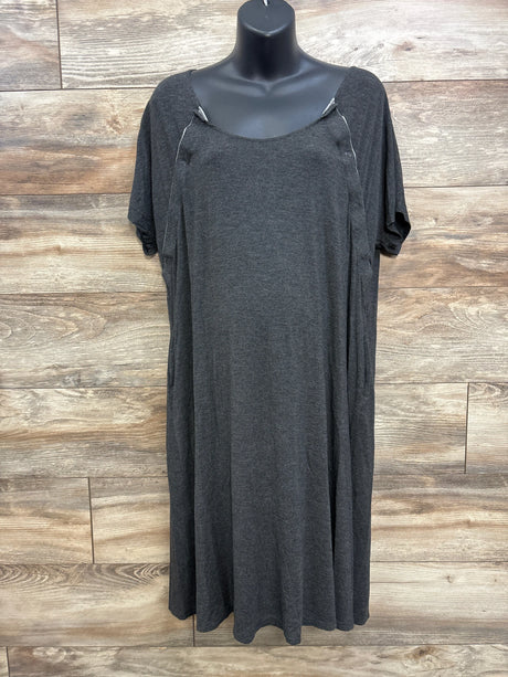 Frida Delivery & Nursing Gown Grey One Size - Me n Mommy To Be